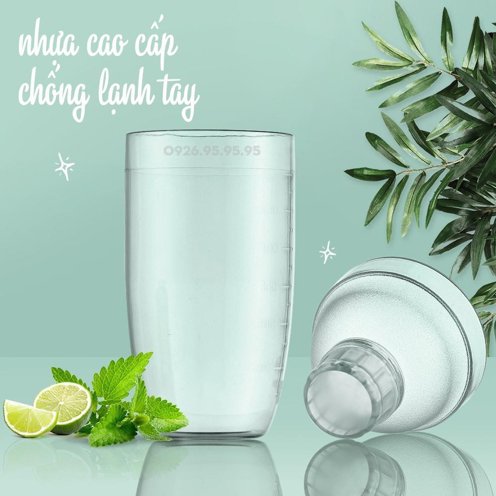 SHAKER NHỰA SƠN ĐEN 1L , 700ML , 530ML - BÌNH LẮC NHỰA PHA CHẾ - MÁY MÓC THIẾT BỊ PHA CHẾ TRÀ CHANH,TRÀ SỮA