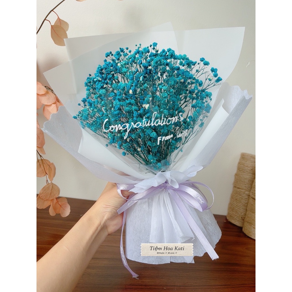 Bó hoa baby khô sinh nhật, hoa tốt nghiệp, bó hoa quà tặng ý nghĩa