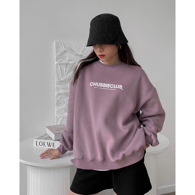 ÁO SWEATER OVERSIZE CHUBBIE in 2 mặt, chất liệu nỉ bông dày dặn - CHUBBIECLUB SWEATSHIRT | BigBuy360 - bigbuy360.vn