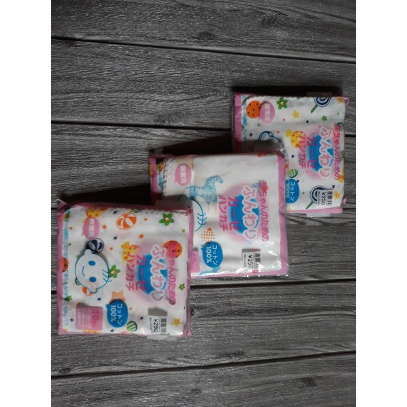 Sét 10 khăn xô sữa xuất Nhật có hình hoa văn