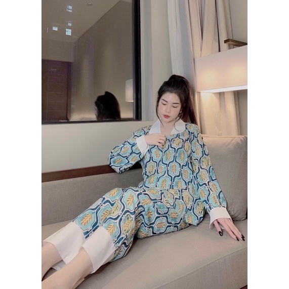 🌷Đồ Bộ Pijama tay dài lụa Mango 🦩