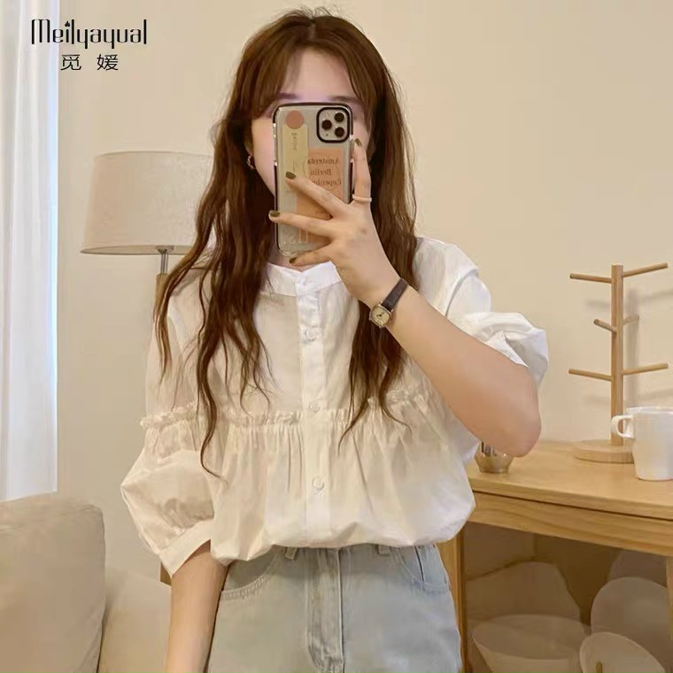 áo babydoll tiểu thư A222 cổ tròn quảng châu