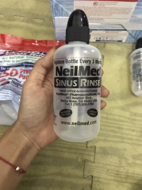(Tách lẻ) Muối- Bình xịt- bình Rửa Mũi NeilMed Sinus Rinse Regular Kit _Mỹ