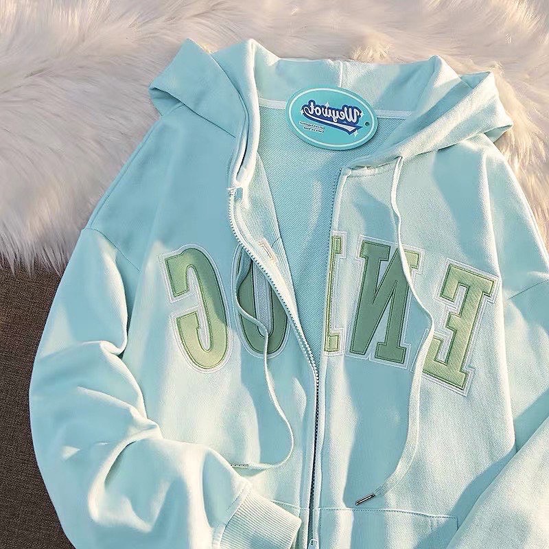 Áo Khoác Nỉ Ngoại Thêu Eniog PEONYB Unisex [FREESHIP]  Thun kiểu form rộng tay bồng mũ 2 lớp cá tính 3158 hàn quốc