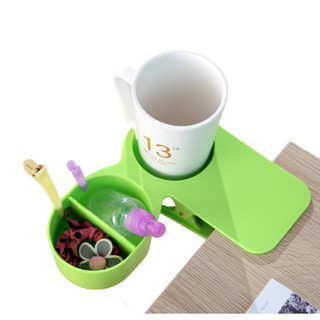 Kẹp bàn đựng cốc nước kèm Giá đỡ điện thoại hoặc vật dụng trên bàn làm việc và bàn máy tính mjzzuxx