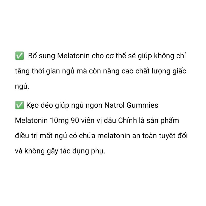 KẸO NGỦ DINH DƯỠNG - NATROL GUMMIES MELATONIN 5MG