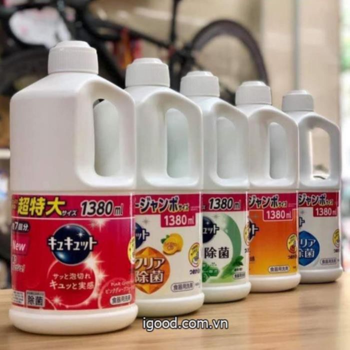 Nước rửa chén bát Kao 1380 ml Nhật bản đậm đặc (nước rửa bát Kao)