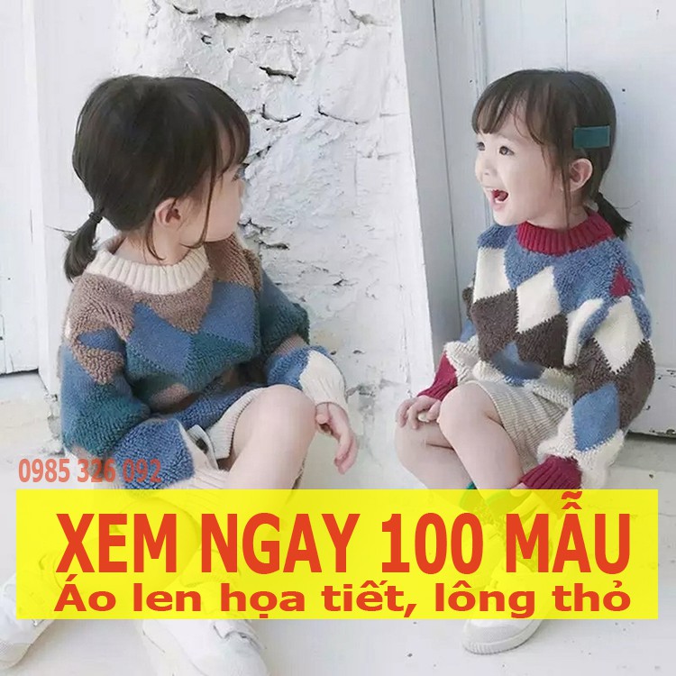 【11-13KG】Áo len cho bé trai, bé gái hàn quốc si tuyển - SIZE 90