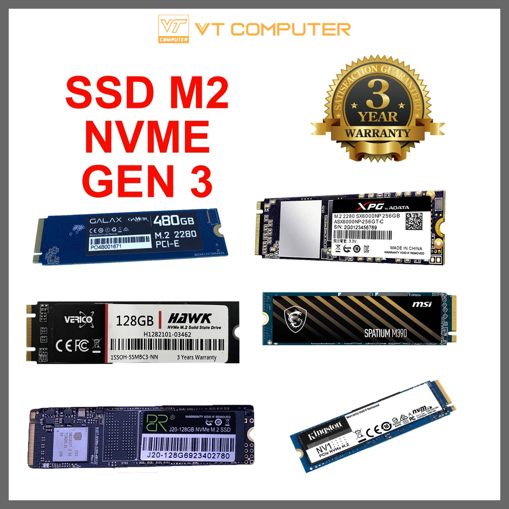 Ổ Cứng SSD M2 NVME Kingston / Adata / Galax / MSI / Verico