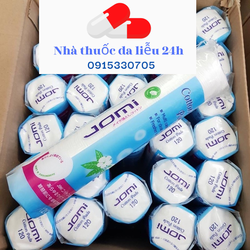 Bông tẩy trang Jomi 120 miếng nhật bản - Nhà Thuốc da liễu 24h