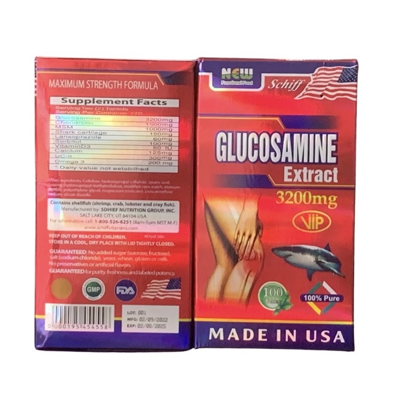 GLUCOSAMINE 3200mg  - Lọ 100 viên