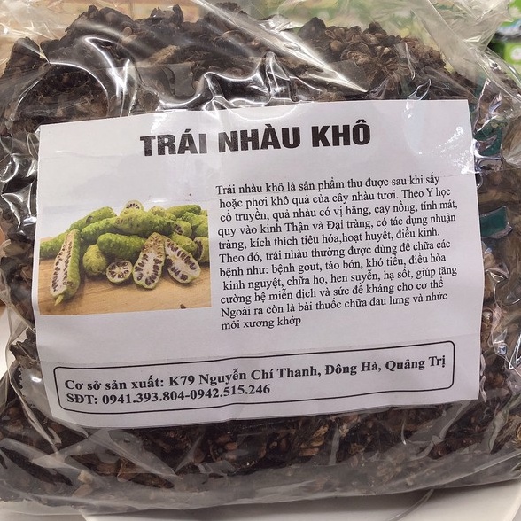 Quả nhàu khô 1kg- Hàng đẹp Thương hiệu Bé Xịn hỗ trợ đau xương khớp, gout