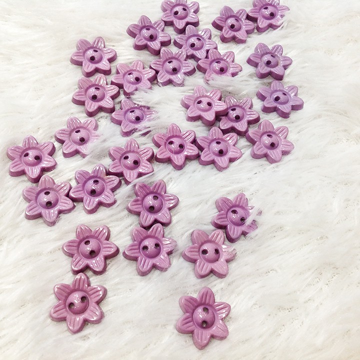 Cúc áo nhựa hoa mai nút trái tim nhiều kiểu dễ thương đính trang trí áo