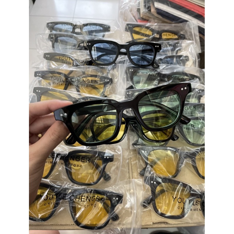 [Ảnh thật] Kính mát thời trang đủ màu tặng kèm bao da