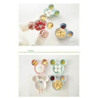 Bát ăn dặm lúa mạch cho bé hình mickey