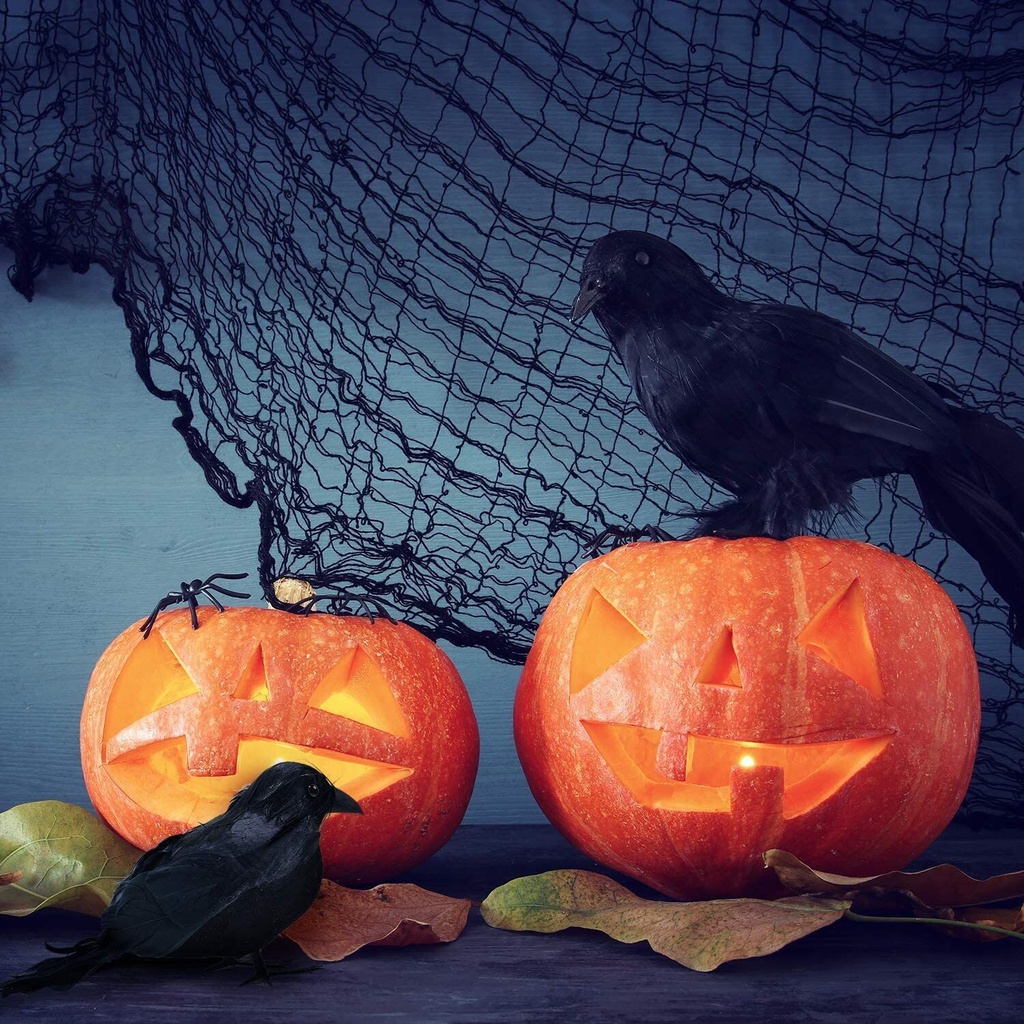 1/3/6pcs set Simulation Black Crow Animal Model Figure Halloween Hunting Decor Bird Party Decor gift