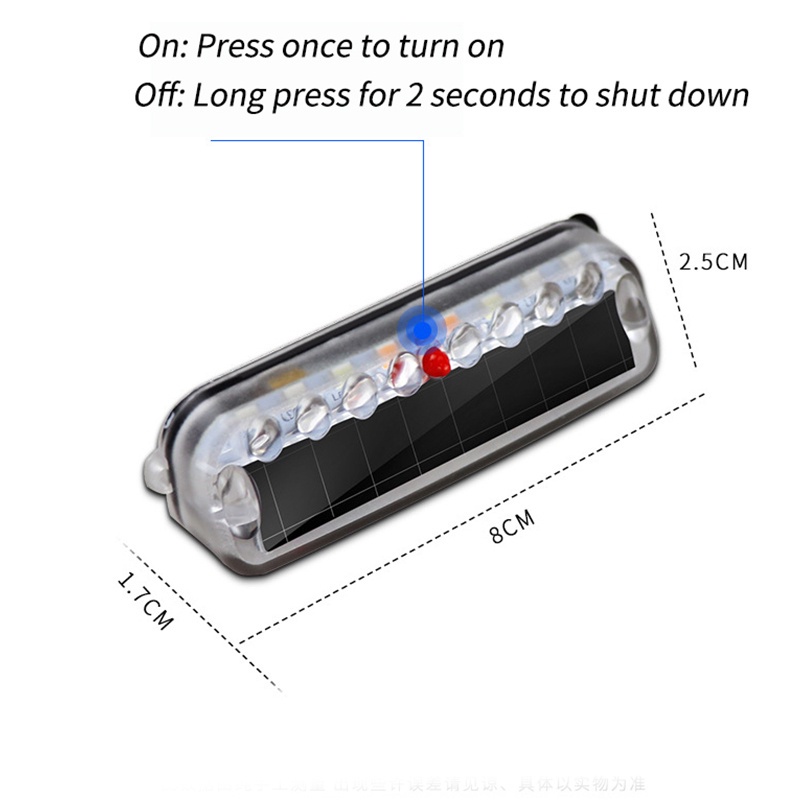 Đèn LED cảnh báo SEAMETAL sử dụng năng lượng mặt trời chống thấm nước đầy màu sắc cho xe hơi