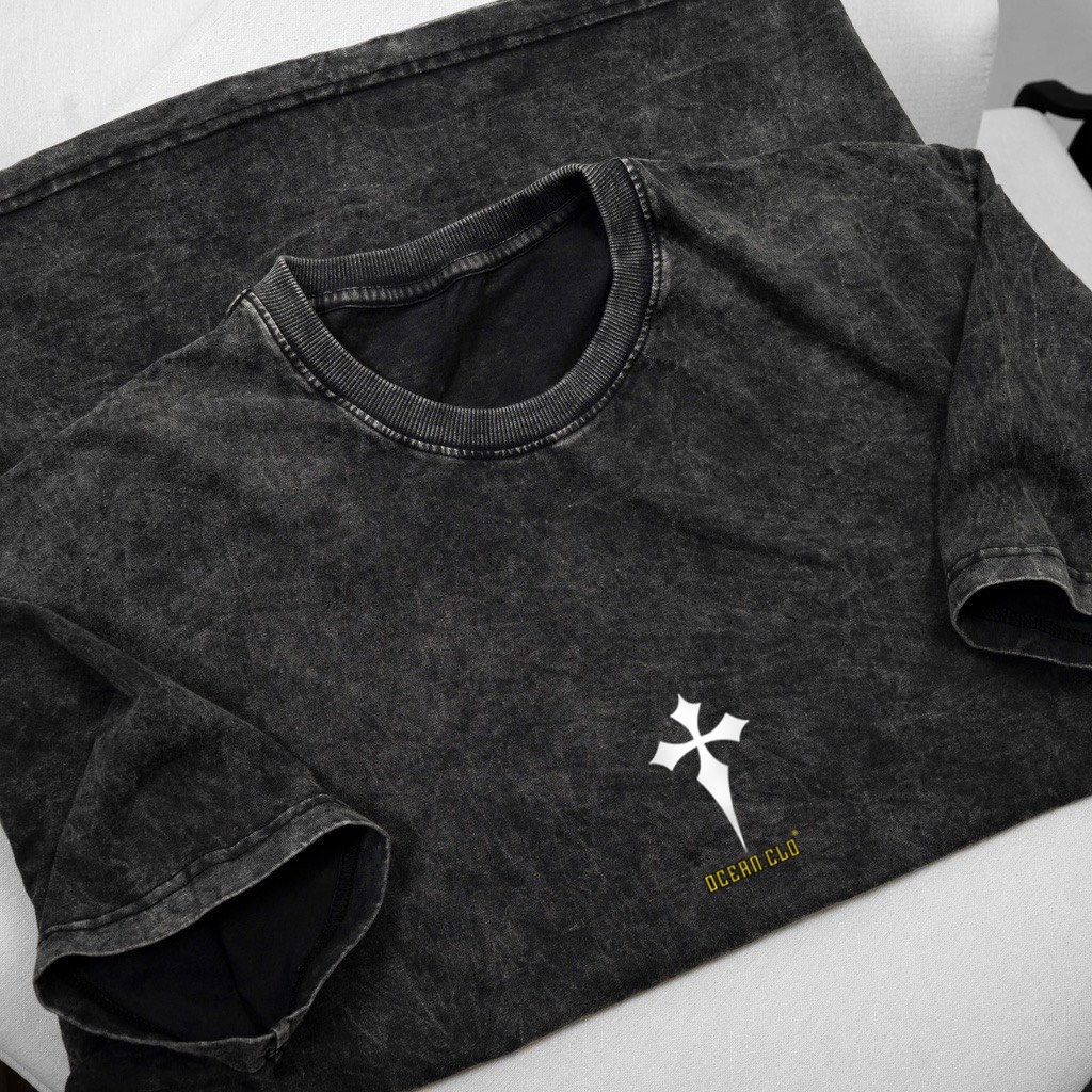 Áo thun CROSS OCEAN unisex tay lỡ Local brand - Áo phông Ullzang tay lỡ nam nữ 2 Màu 100% Cotton - OCEAN.CLO