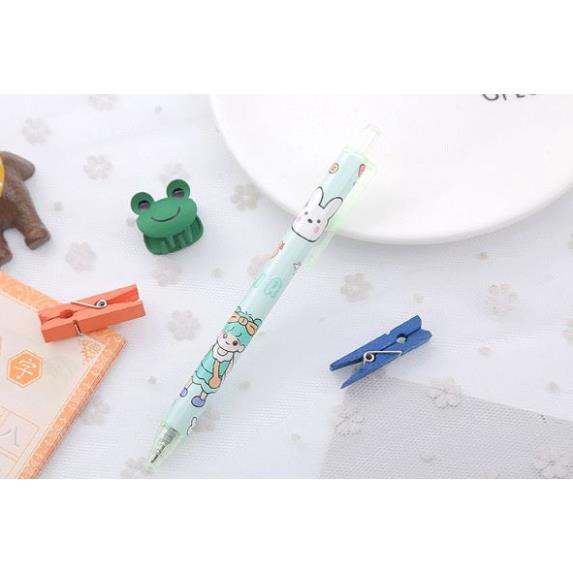 Bút Gel Bấm Bé Gái Mực Đen 0,5mm Dễ Thương H198