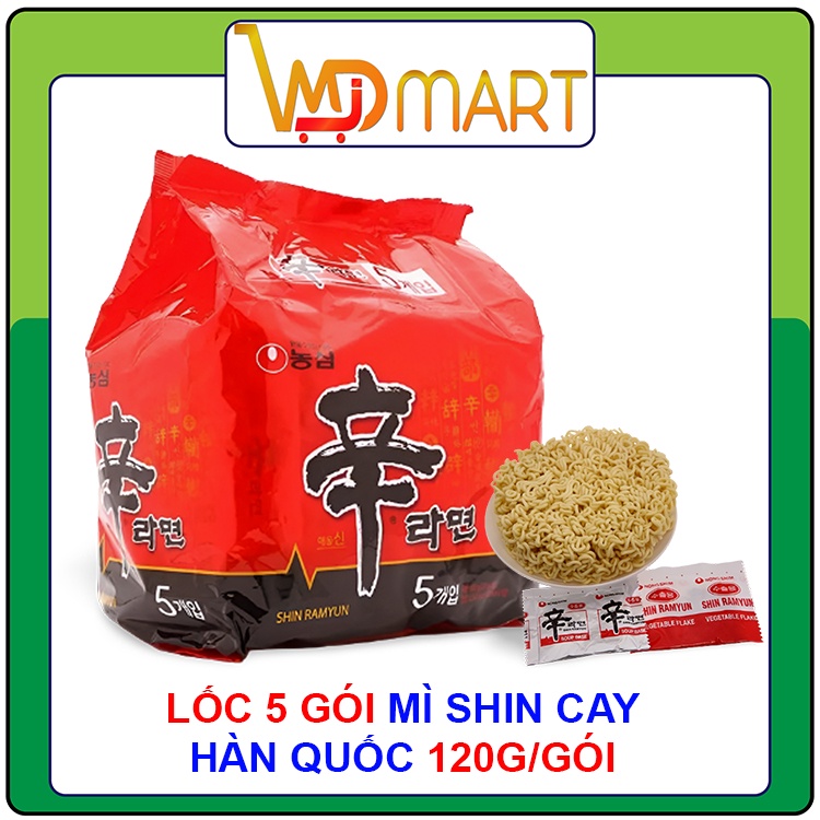 Combo 5 gói Mì cay nước Shin Ramyun Hàn Quốc