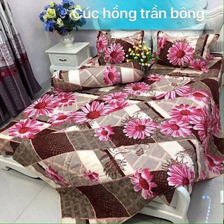 BỘ CHĂN GA PHỦ TRẦN BÔNG COTTON POLY