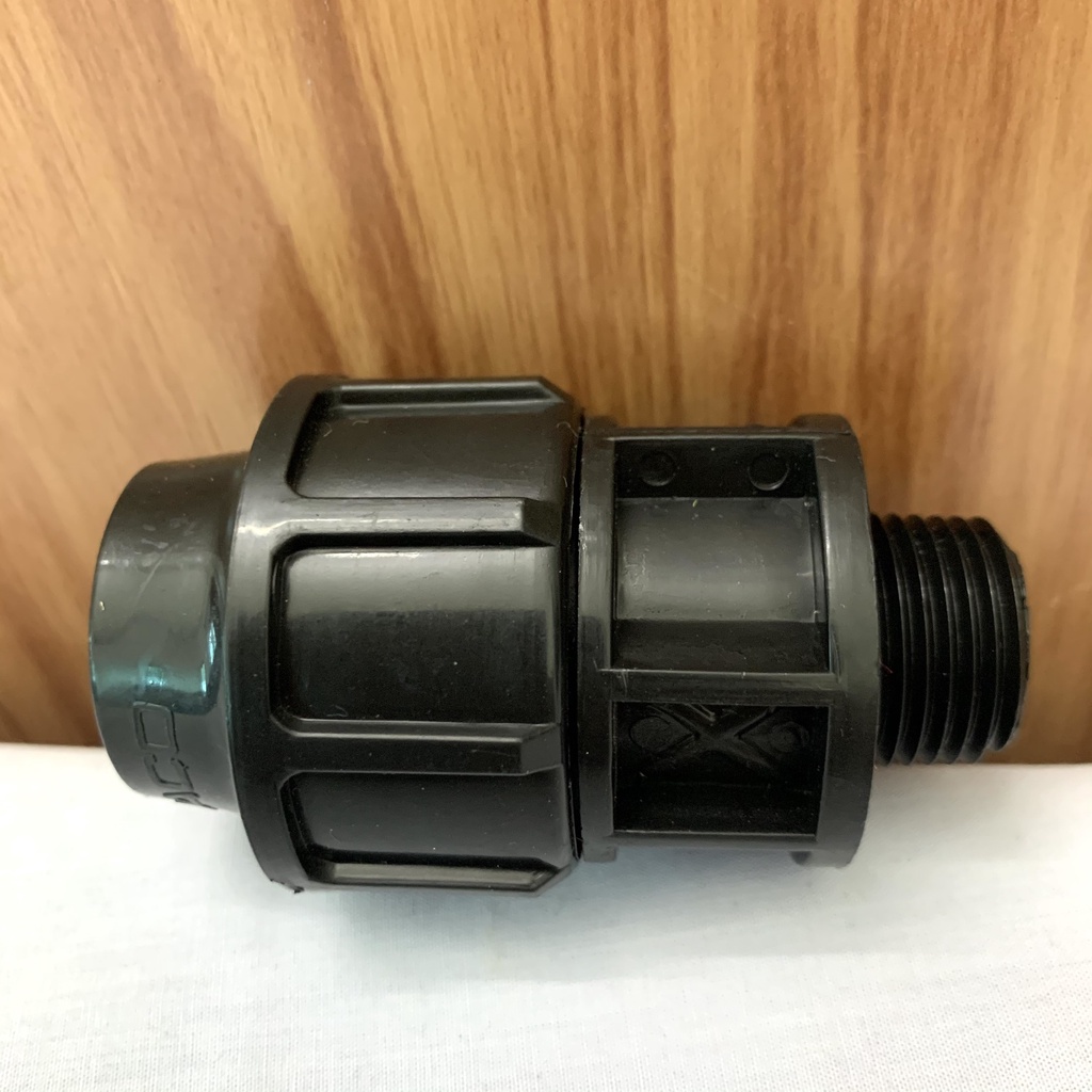 Măng sông ren trong,ren ngoài  nối ống nước sạch   HATHACO ống HDPE 20x1/2" ren 21mm