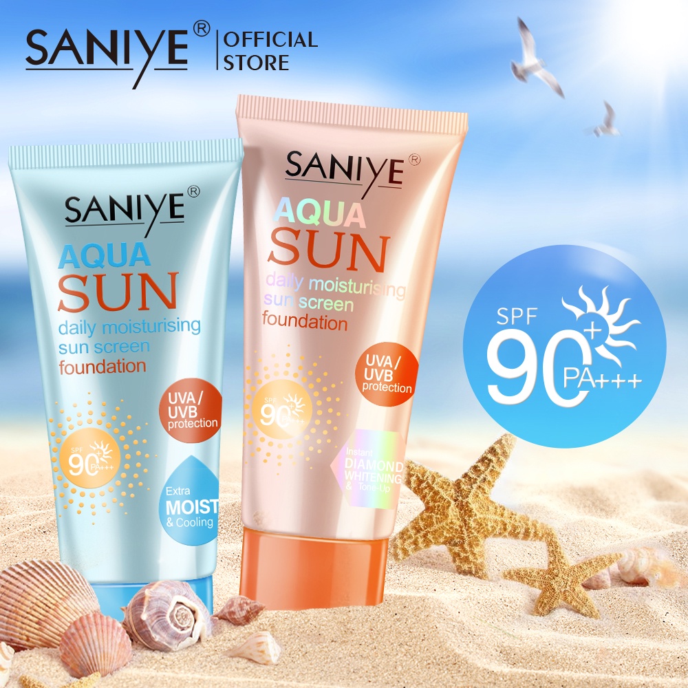 Kem chống nắng Saniye R1190 SPF90 ++ chống thấm nước làm trắng da hiệu quả cao 50ml