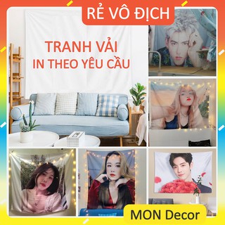 [NHANH RẺ ĐẸP] Tranh vải in theo yêu cầu Vải treo tường trang trí in theo yêu cầu (TẶNG móc treo) Shop MON Decor