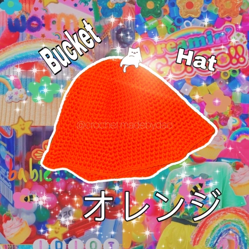Mũ xô đan len-Crochet bucket hat mang mùa đông
