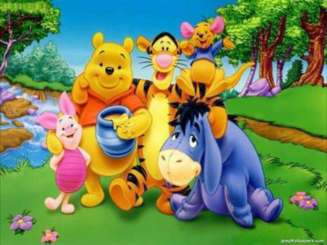 Bộ gấu bông POOH và các bạn - 4 bé y hình, size 30-40cm- 220k/bộ💟💟💟