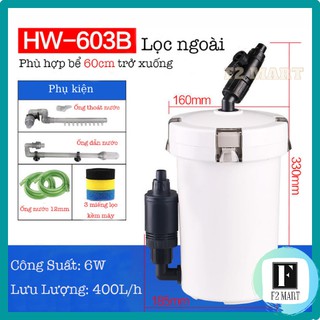 [Mã PET80K giảm 8% tối đa 80K đơn 350K] Lọc Thùng Bể Cá SunSun HW-603B/ LW-603B