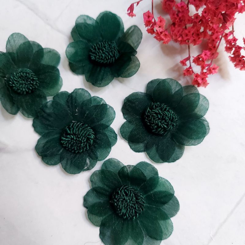 Hoa trang trí thủ công , size 4cm