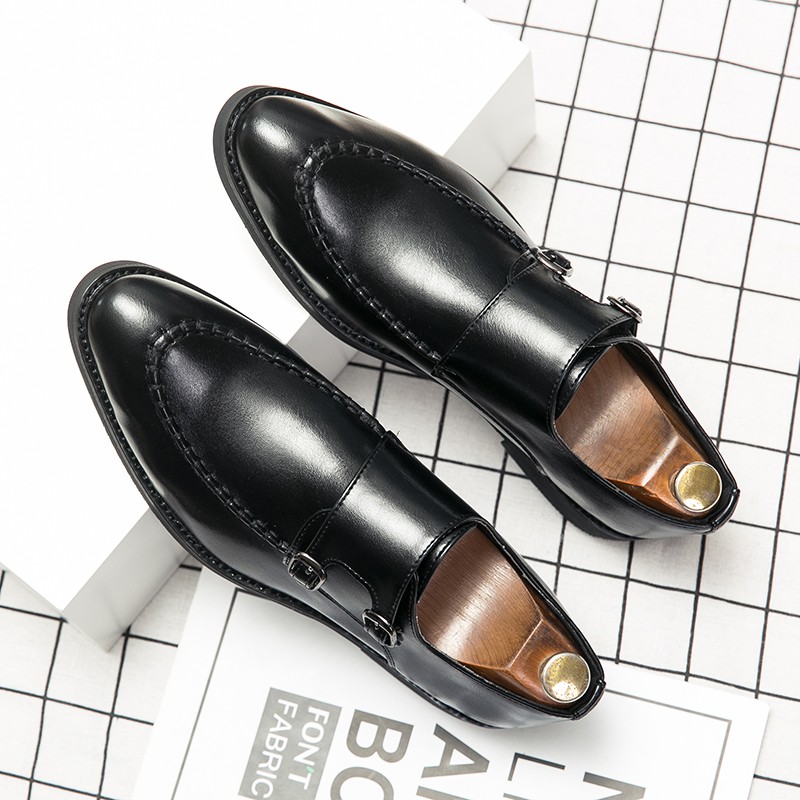 Luxury pointed-toe leather shoes for men