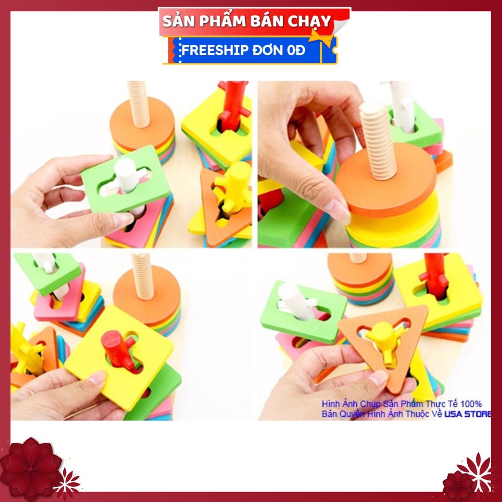 Đồ Chơi Xếp Nhánh Học Màu Sắc Và Hình
