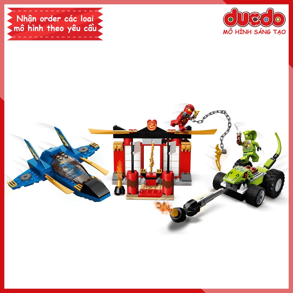 LRI 11552 Lắp ghép Ninjago Trận chiến bão táp - Đồ chơi Xếp hình Mô hình Ninja Minifigures Mini 71703 BLA