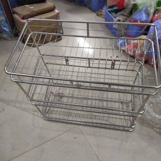 Kệ trạn úp chén bát gắn tường inox 3 tầng dài 60cm