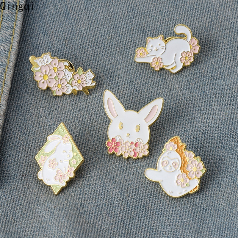 Ghim cài áo Miss Zoe hình động vật và hoa dễ thương cho nữ