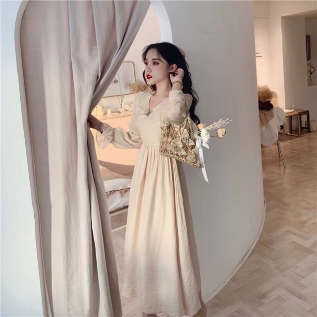 Đầm trắng dài
