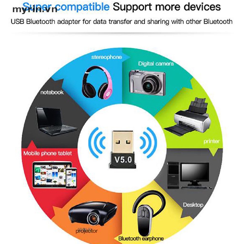 Usb bluetooth 5.0 Nhận Tín Hiệu Không Dây 5.0 Cho Máy Tính