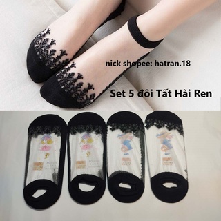 5 đôi tất hài ren cổ ngắn cực xinh