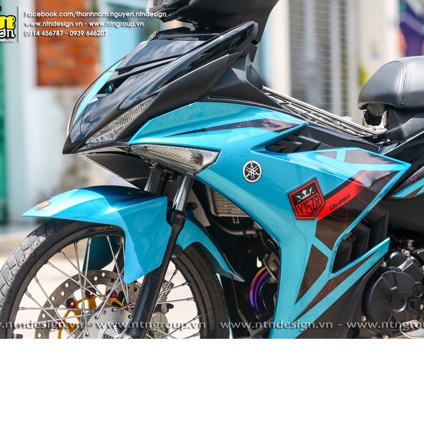 Tem rời exciter 150 xanh đen đỏ y15zr , tem 3 lớp cao cấp