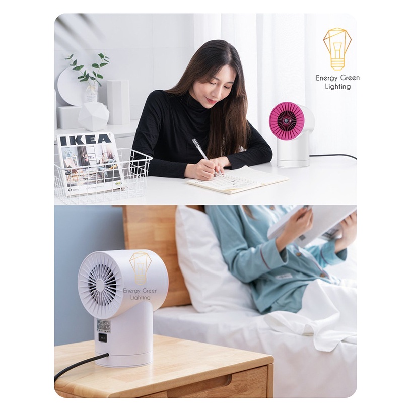 Máy sưởi mini Energy Green Lighting để bàn MS-8800, Tích hợp tản gió ,Vỏ ABS, tiết kiệm điện năng