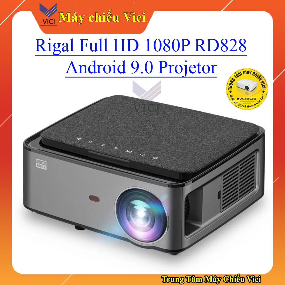 Máy chiế phim Full HD Rigal RD828 1080P. Độ phân giải đạt chuẩn Full HD cho hình ảnh chiếu phim tại nhà cực kỳ sắc nét.