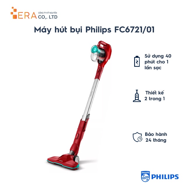 [Mã ELHA10 giảm 6% đơn 5TR] Máy hút bụi không dây dạng cán Philips FC6721