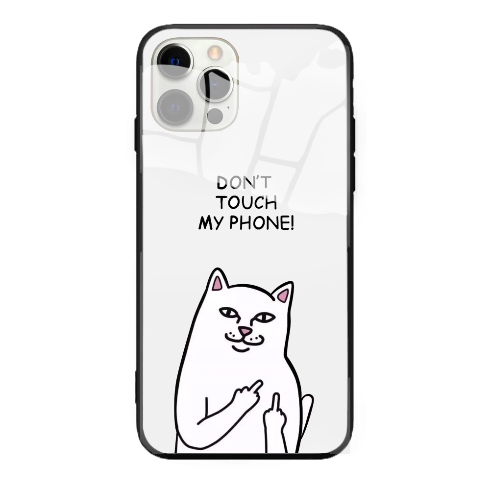 Ốp lưng iphone Don't touch my phone cho 13 12 pro max mini 11 14 pro max plus x r xs max 7 8 plus 6 s plus se 2020