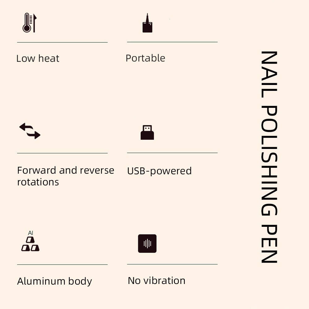 Bút đánh bóng móng tay FOREVERLILY kỹ thuật số giao diện USB 35000 Rpm chuyên dụng