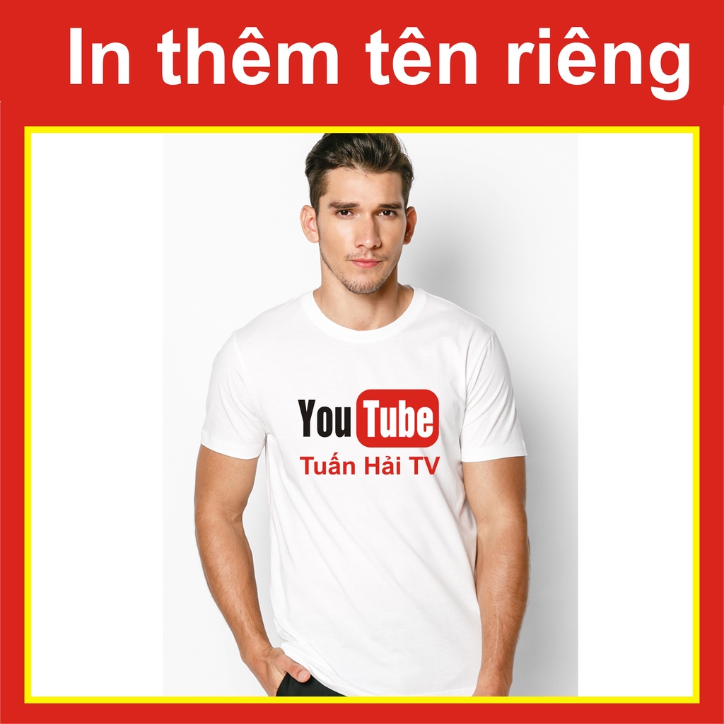 Áo youtube,in thêm tên riêng theo yêu cầu ,áo thun youtube