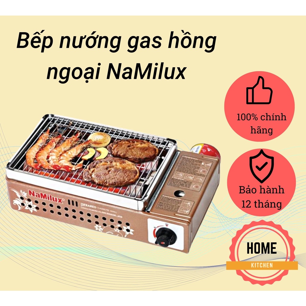 Bếp nướng Gas hồng ngoại Namilux NA-24N.Có van ngắt gas an toàn,tiết kiệm chi phí. Bảo hành 12 tháng