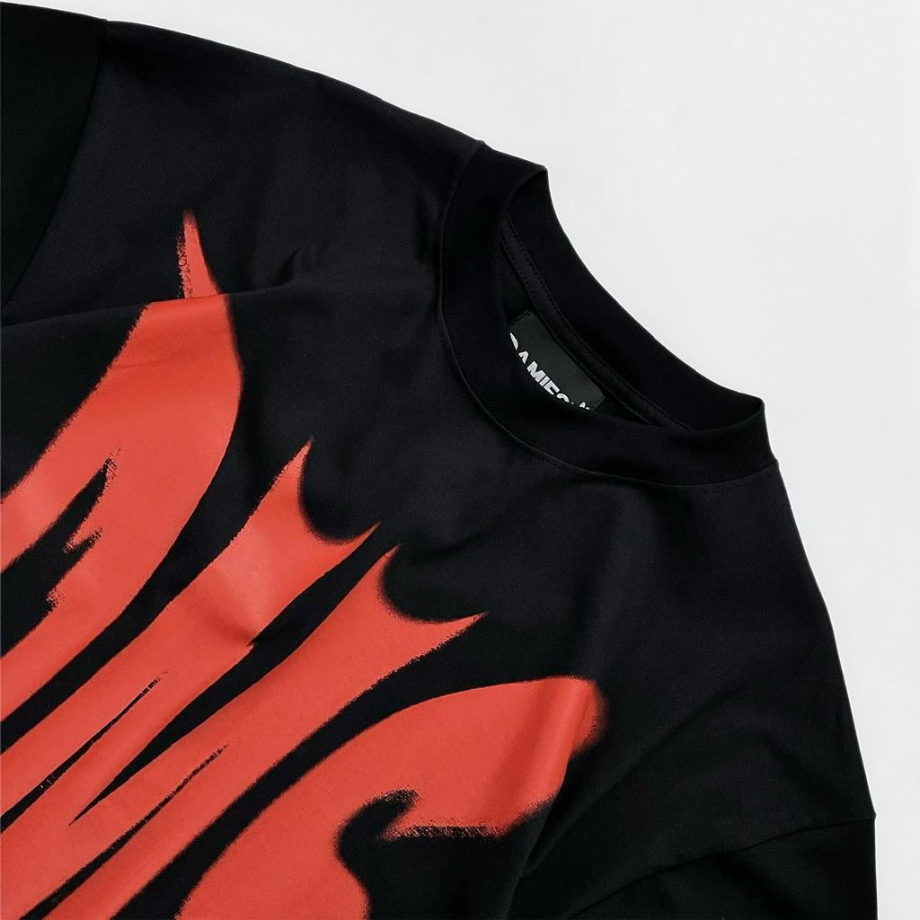 Áo Thun Form Rộng TRAFFIC LIGHT BLACK/WHITE - Damiese Cotton 100%