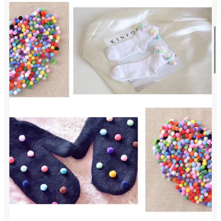 Pom Pom Nhiều Màu Sắc